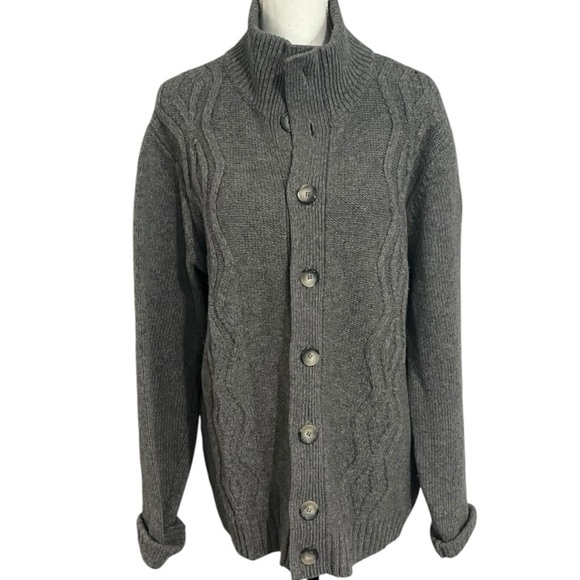 Wool Blend XXL Cable Knit Men's Cardigan EUC - Picture 1 of 11